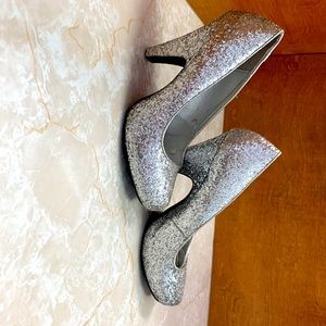 Silver sparkly shoes size 9